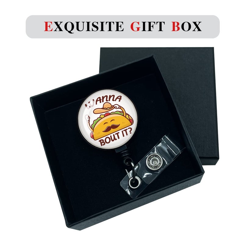 Wanna Bout It Funny Badge Reel قابل للسحب، حامل شارة بطاقة الهوية مع مشبك التمساح، شارة أخصائي أمراض النطق، هدية SLP، شارة معالج النطق، شارة ممرضة طبية MD RN، معرف - Image 2